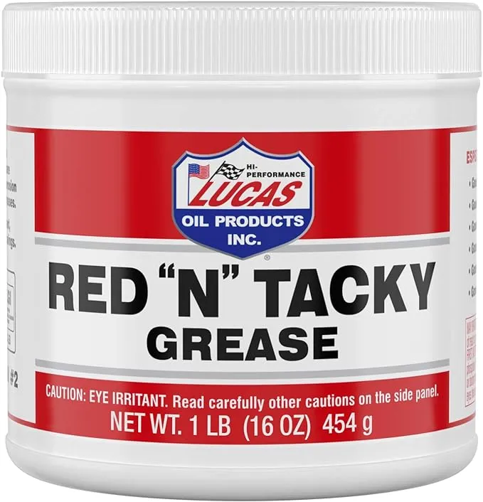 Lucas Oil Products Red "N" Tacky Red Lithium Grease 16 oz