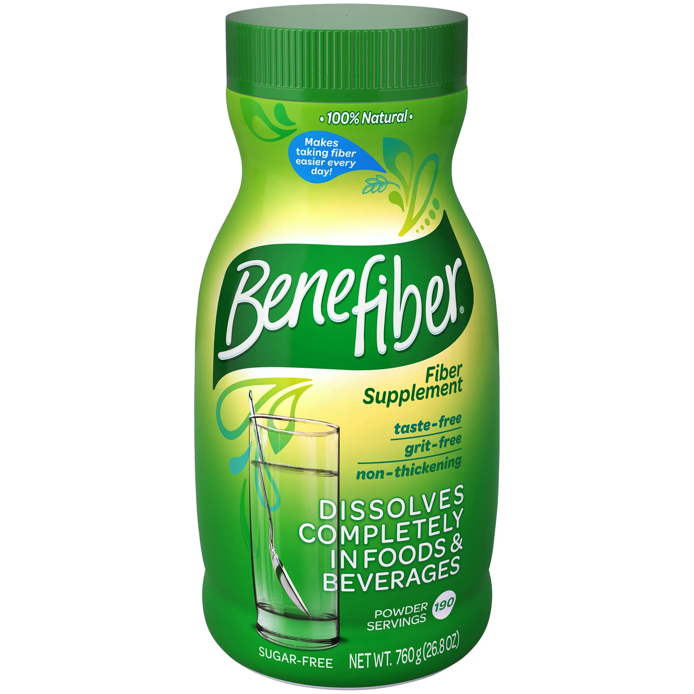 Benefiber Prebiotic Sugar-Free Fiber Supplement Powder Drink Mix