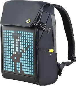 Divoom LED Display Laptop Backpack with App Control, 17 Inch Cool DIY Pixel Art Animation Fashion Backpack, Unique Gift for Men or Women