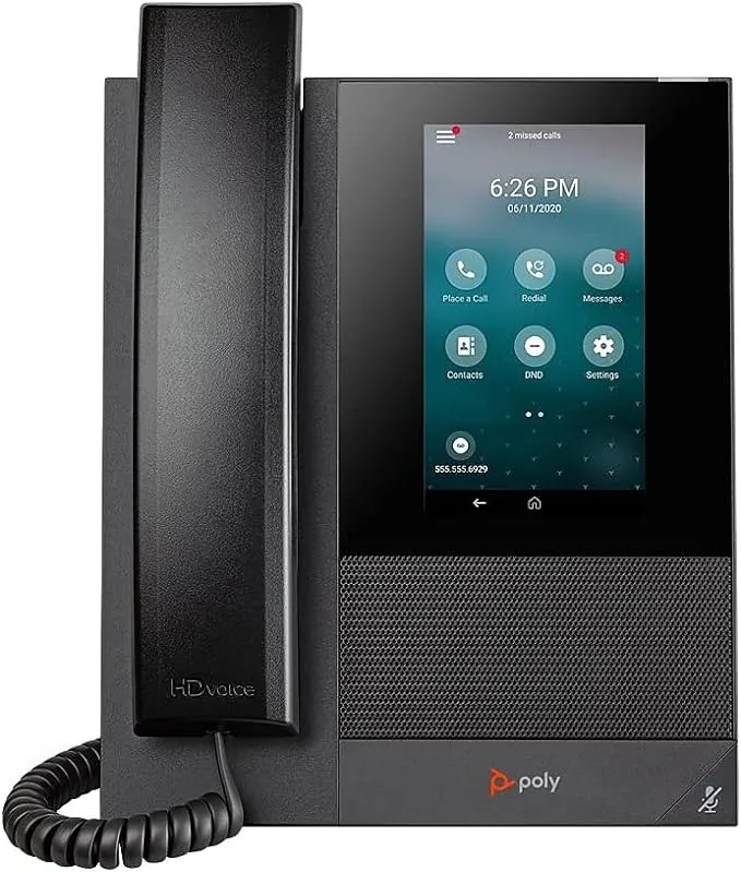 Poly CCX 400 Desktop Business Media Phone (Polycom) - with Handset - Open SIP - Power Over Ethernet (POE) - 5-Inch Color Touchscreen - Works with Zoom, Teams, & More