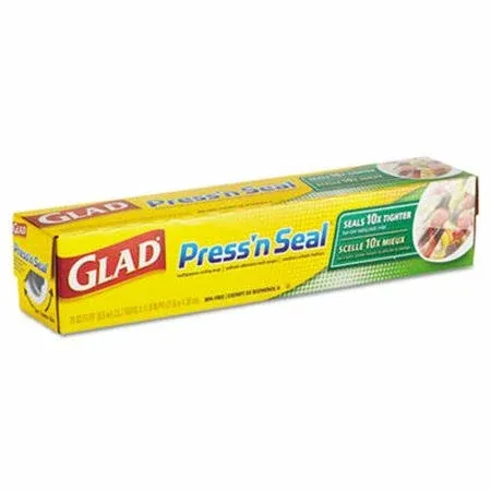 Glad Press'n Seal Food Plastic Wrap, 70 Square Foot Roll, 12/Carton