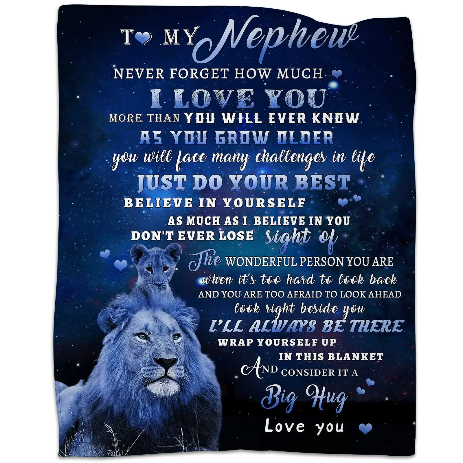 tgruihm to My Nephew Blanket from Aunt Uncle, Lion Blanket for Nephew, Nephew ...