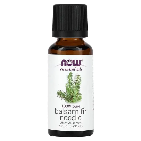 NOW Essential Oils, Balsam Fir Needle Oil, Woodsy Aromatherapy Scent, Steam Distilled, 100% Pure, Vegan, Child Resistant Cap, 1-Ounce