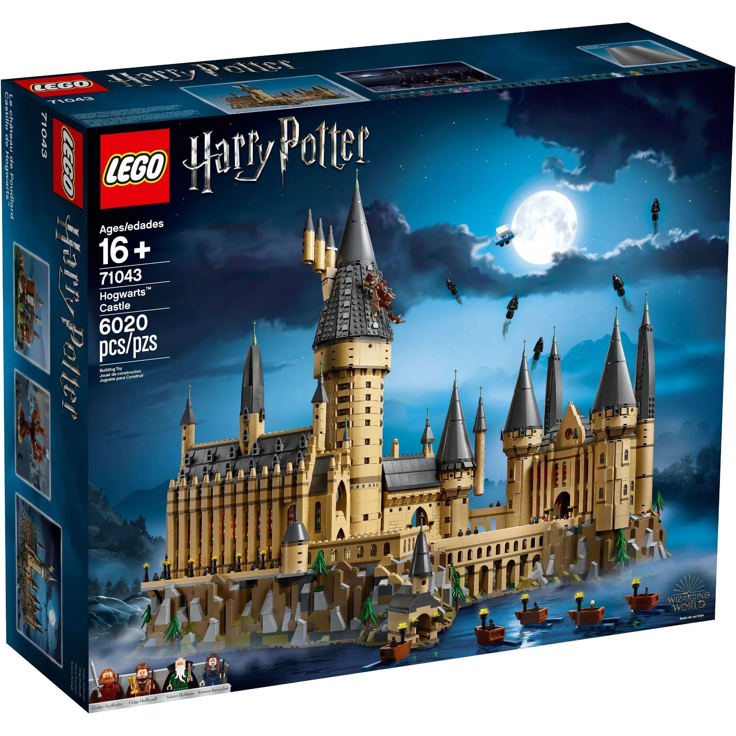 LEGO Harry Potter Hogwarts Castle 71043 Building Set - Model Kit with Minifigures, Featuring Wand, Boats, and Spider Figure, Gryffindor and Hufflepuff Accessories, Collectible for Adults and Teens