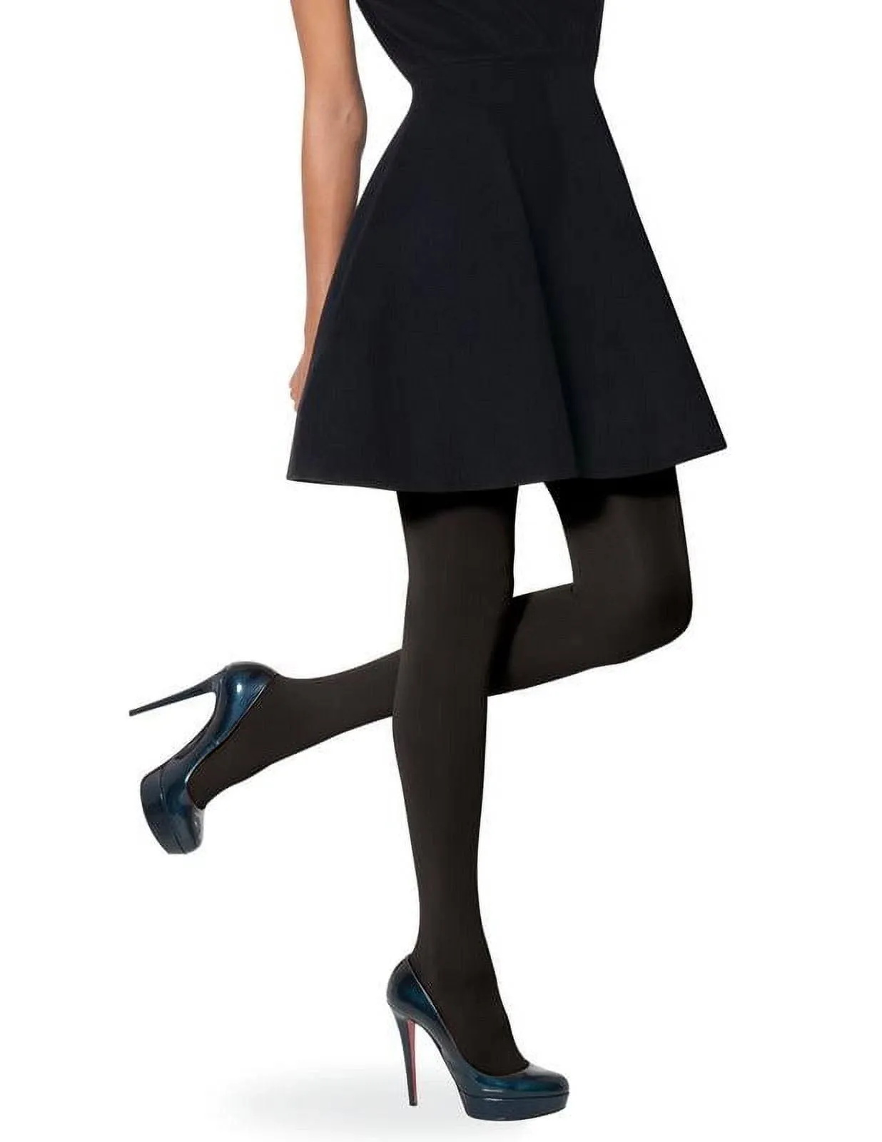 Super Opaque Control Top Tights - Black Large. No Nonsense.