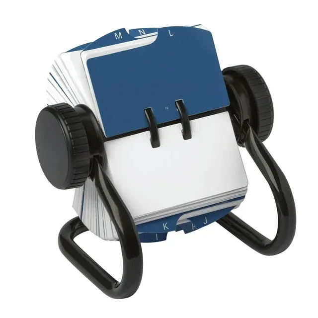 Rolodex® Mini Classic Rotary Card File, 1 3/4" x 3 1/4", 250 Cards, Black