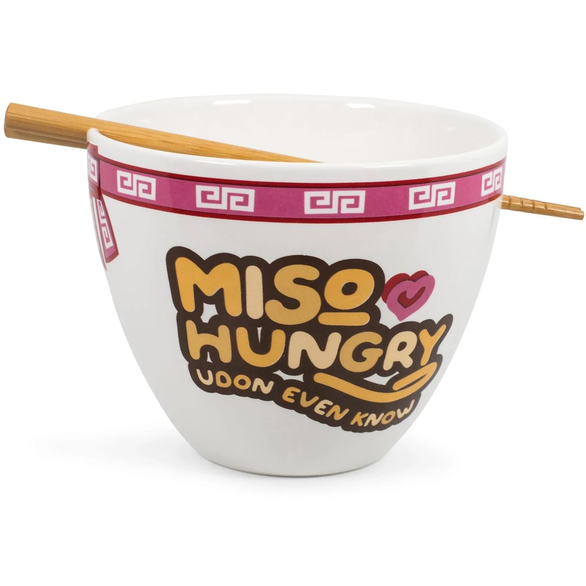 Miso Hungry Japanese Dinnerware Set  16-Ounce Ramen Bowl and Chopsticks