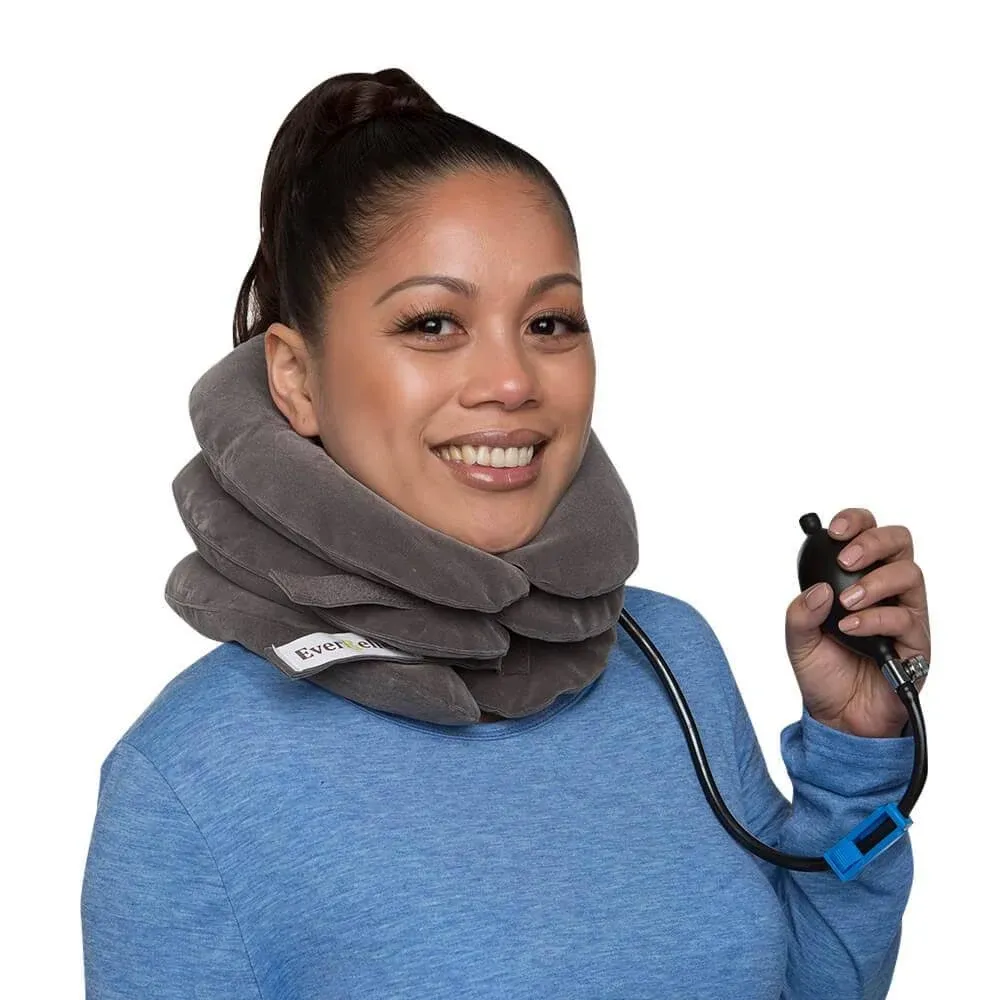 EverRelief Cervical Neck Traction Device - Inflatable & Adjustable Neck Collar -