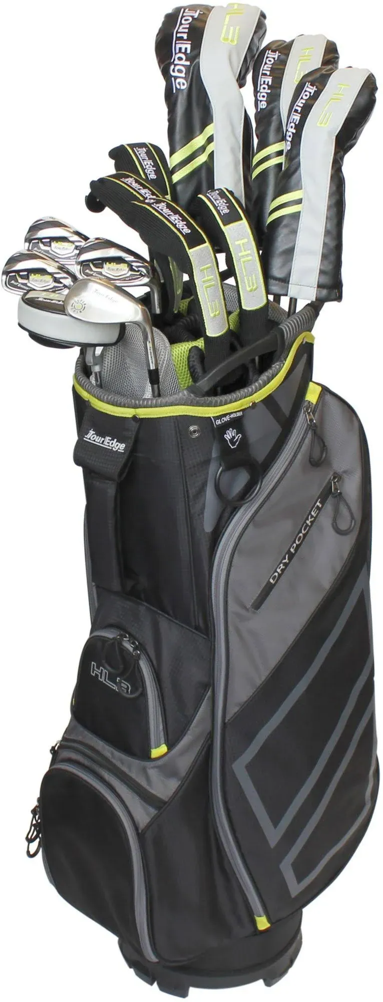 Tour Edge HL3 to-Go Mens Complete Golf Set Senior-Graphite-RH, Black/Grey/Green (HKSRGA10.B)