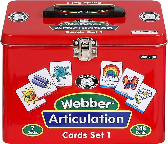 Super Duper publications Set of 7 Webber Articulation Card Decks (Combo Set 1) Educational Learning Resource for Children