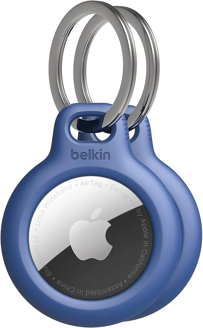 Belkin MSC002BTBK Support sécurisé avec porte-clés pour AirTag 2-Pack verrouillable protection contre les rayures robuste noir