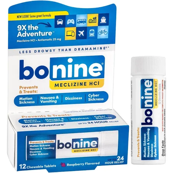 Bonine Chewable Motion Sickness Tablets