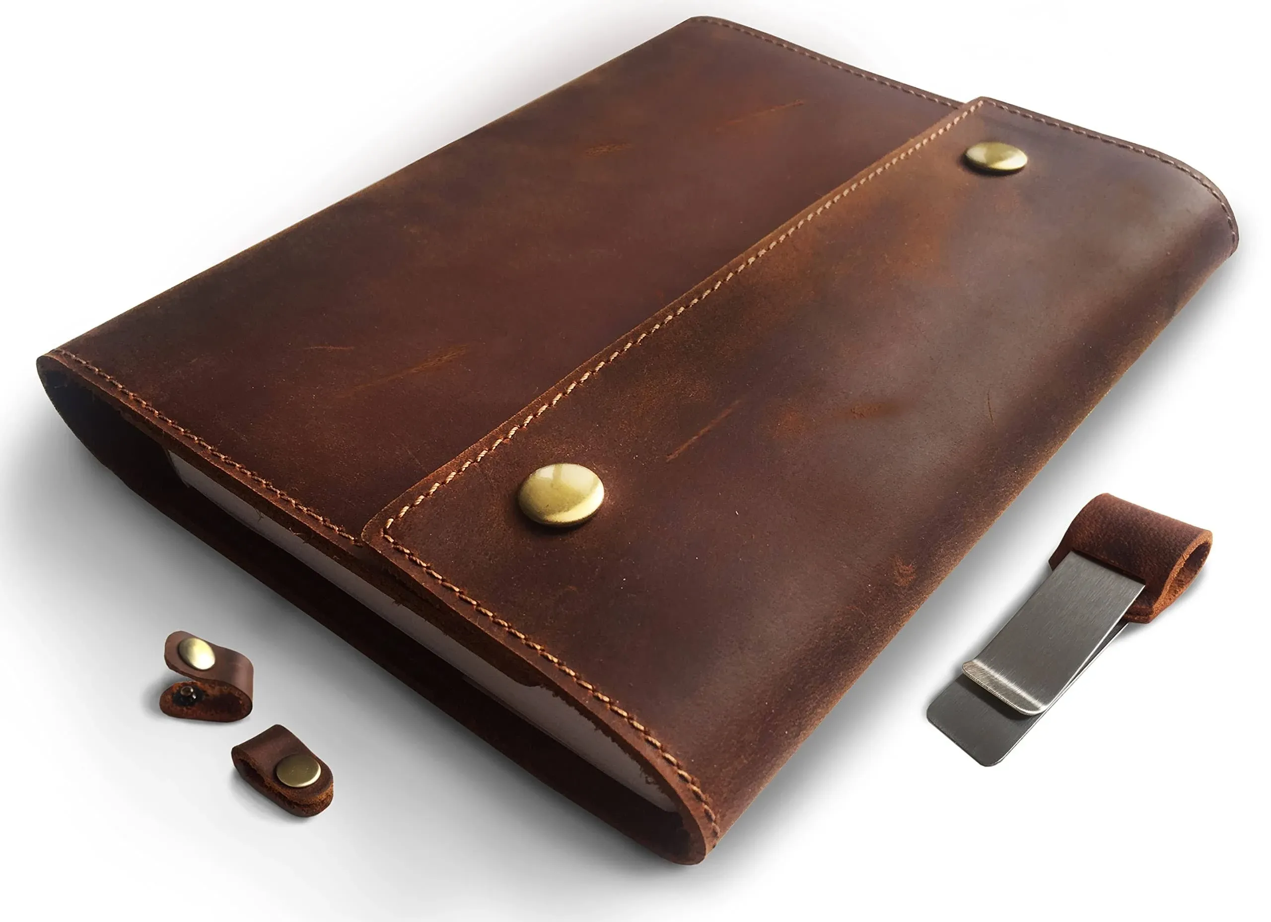 le vent Albero Refillable Leather Journal for Men and Women – Spiral... 