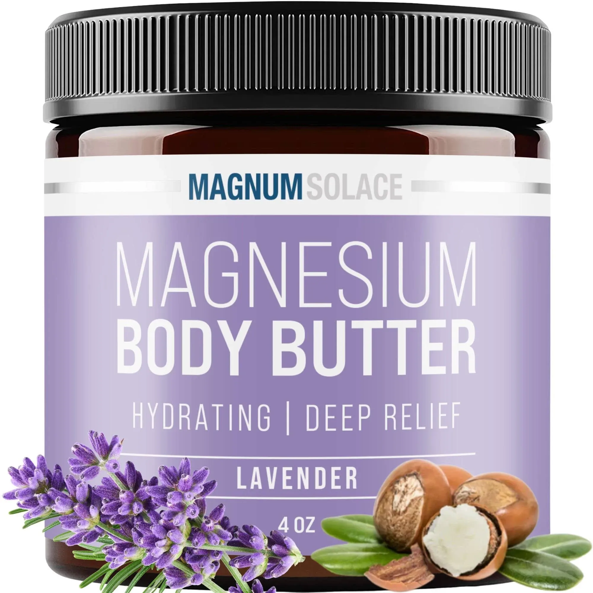 Magnesium Body Butter for Women & Men - Lightly Scented with Lavender