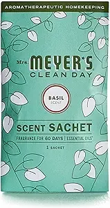 MRS. MEYER'S CLEAN DAY Air Freshener Sachets, Fragrance for your Locker, Car, Closet, and Gym Bag, Lavender, Pack of 3