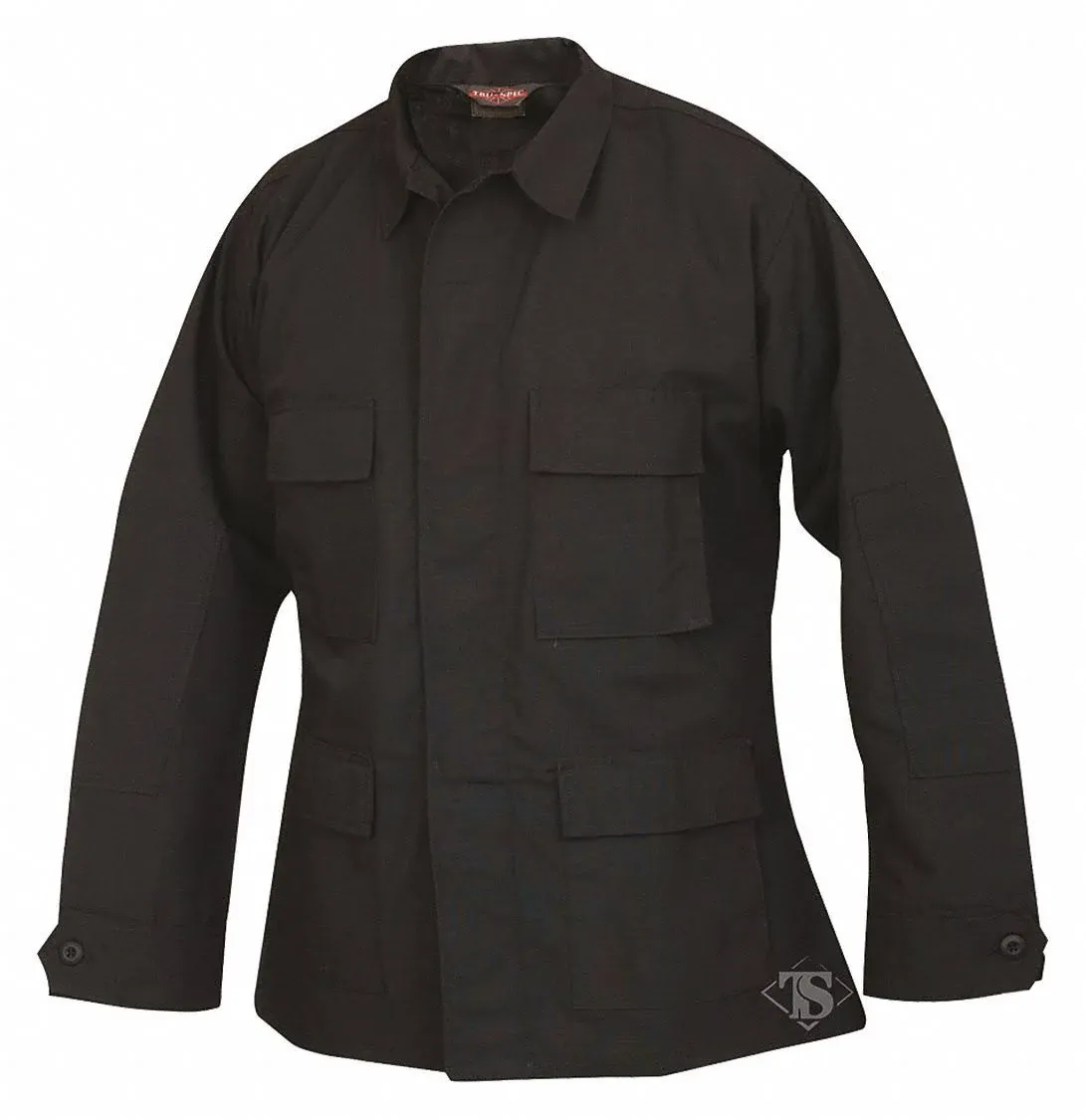 Tru-Spec BDU Coat,Black, Mens, Poly Cotton