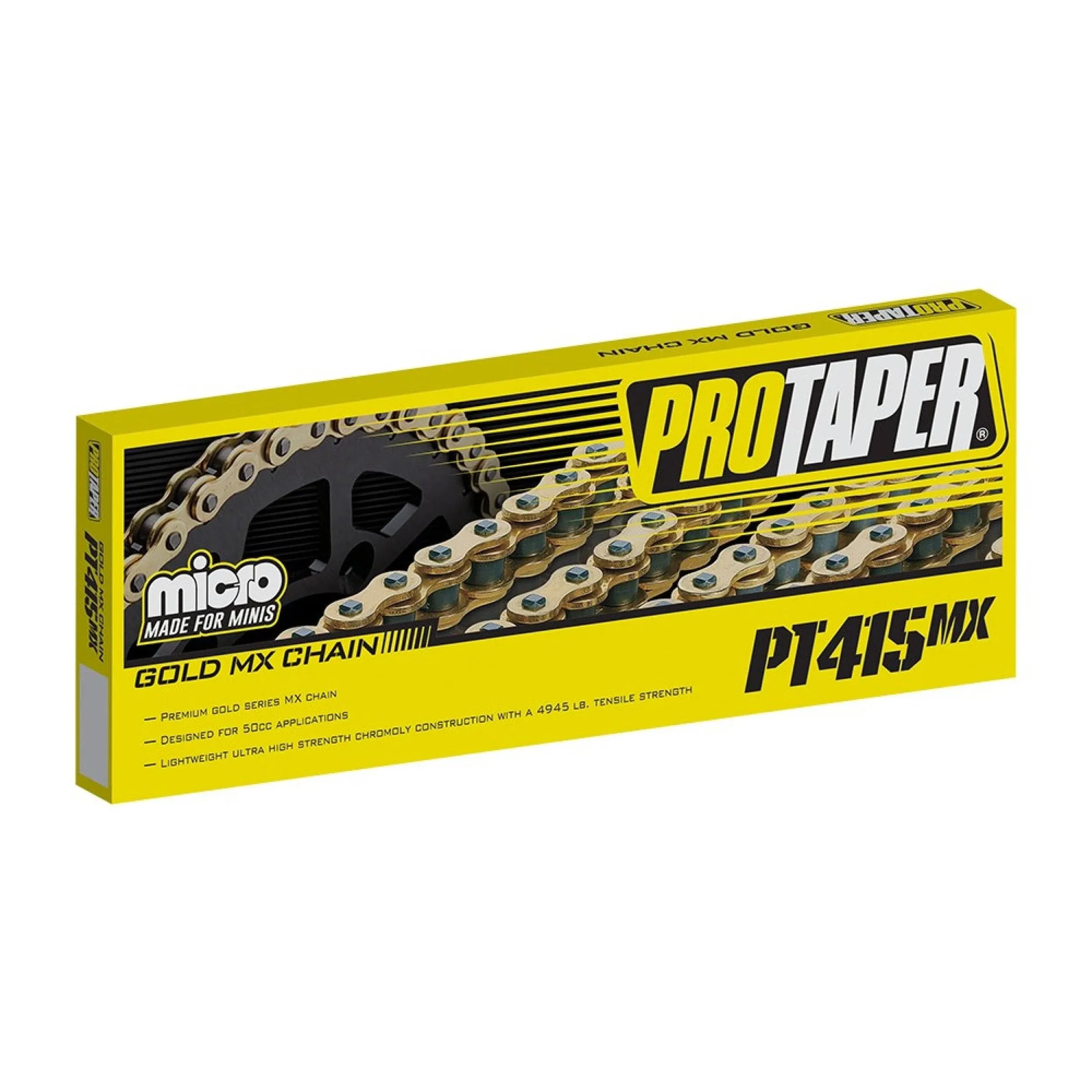 PRO TAPER 415MX MOTORCYCLE CHAIN 415 X 120 LINKS GOLD