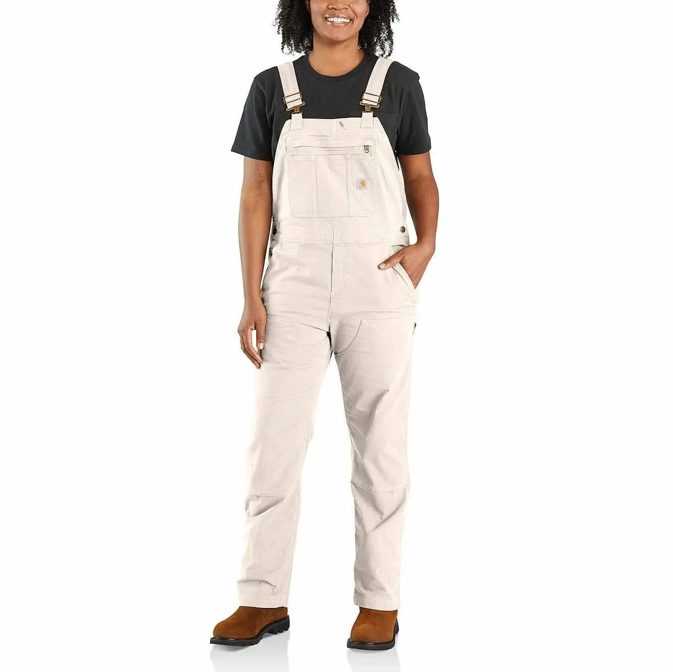 Carhartt Women's 102438 Rugged Flex Loose Fit Canvas Bib Overall - Size Medium/T