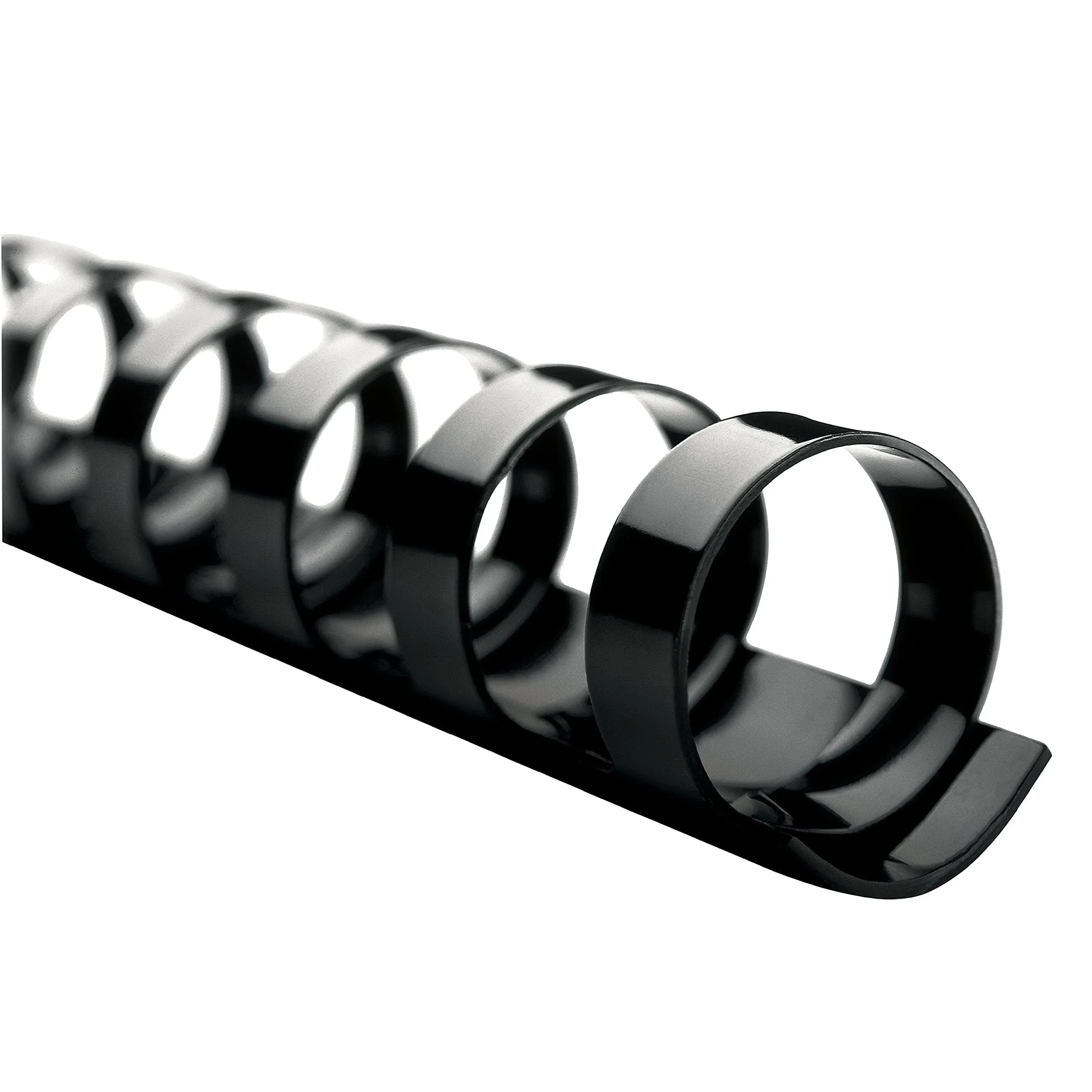 GBC CombBind Standard Spines, 3/4" Diameter, 160 Sheet Capacity, Black, 100/Box