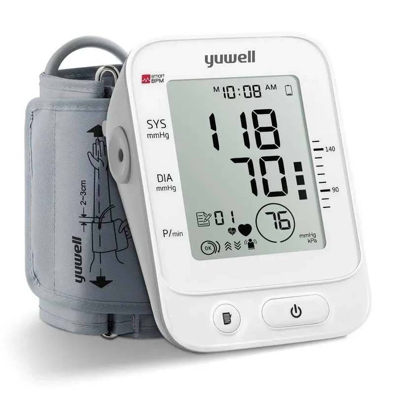 Yuwell Blood Pressure Monitor Extra Large Upper Arm Cuff Digital BP Machine for ...