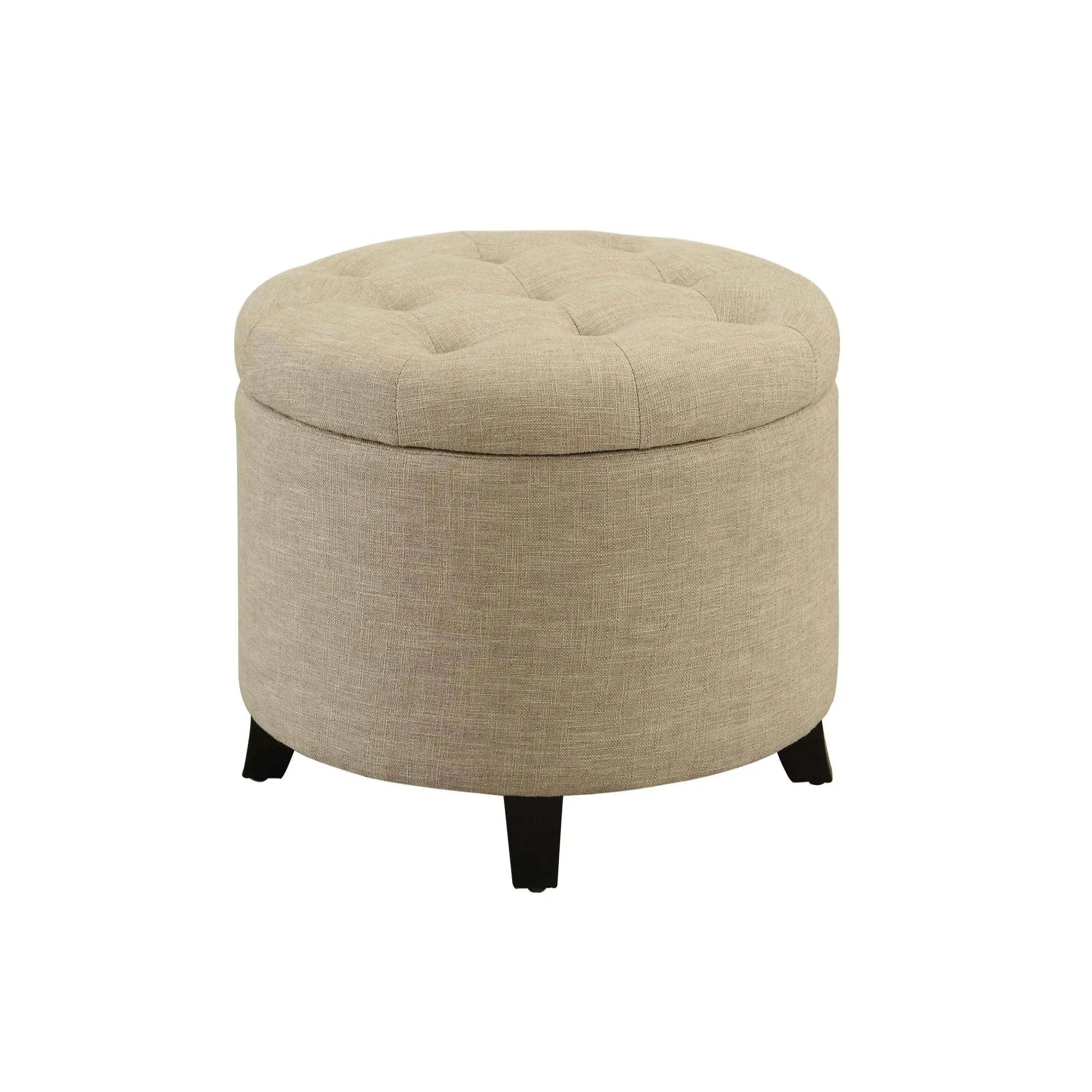 Convenience Concepts Designs4Comfor<wbr/>t Round Ottoman Tan