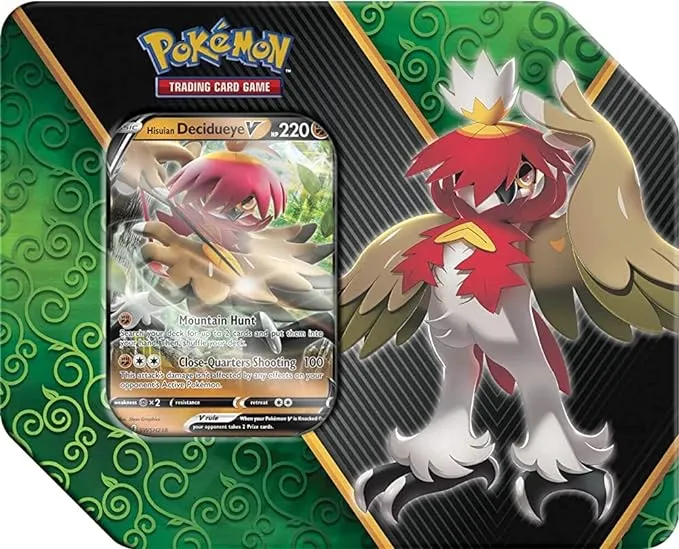 Pokemon Trading Card Game: Divergent Powers Tin - Hisuian Decidueye V