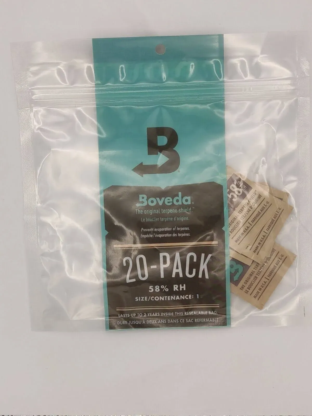 Boveda 2-Way Humidity Control Packs 58% - 67 Grams Pack of 4