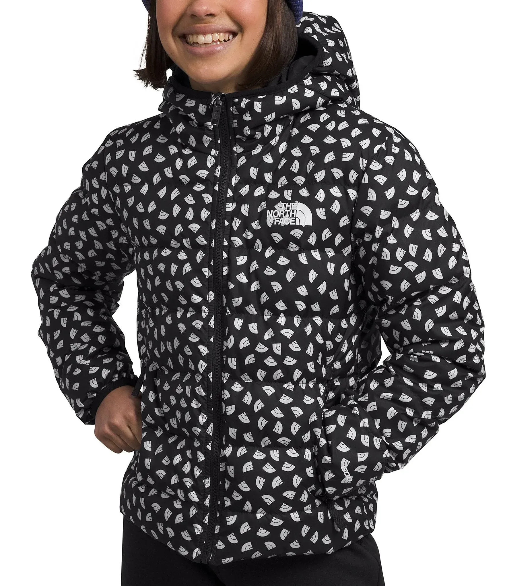 The North Face Girls' Reversible North Down Hooded Jacket