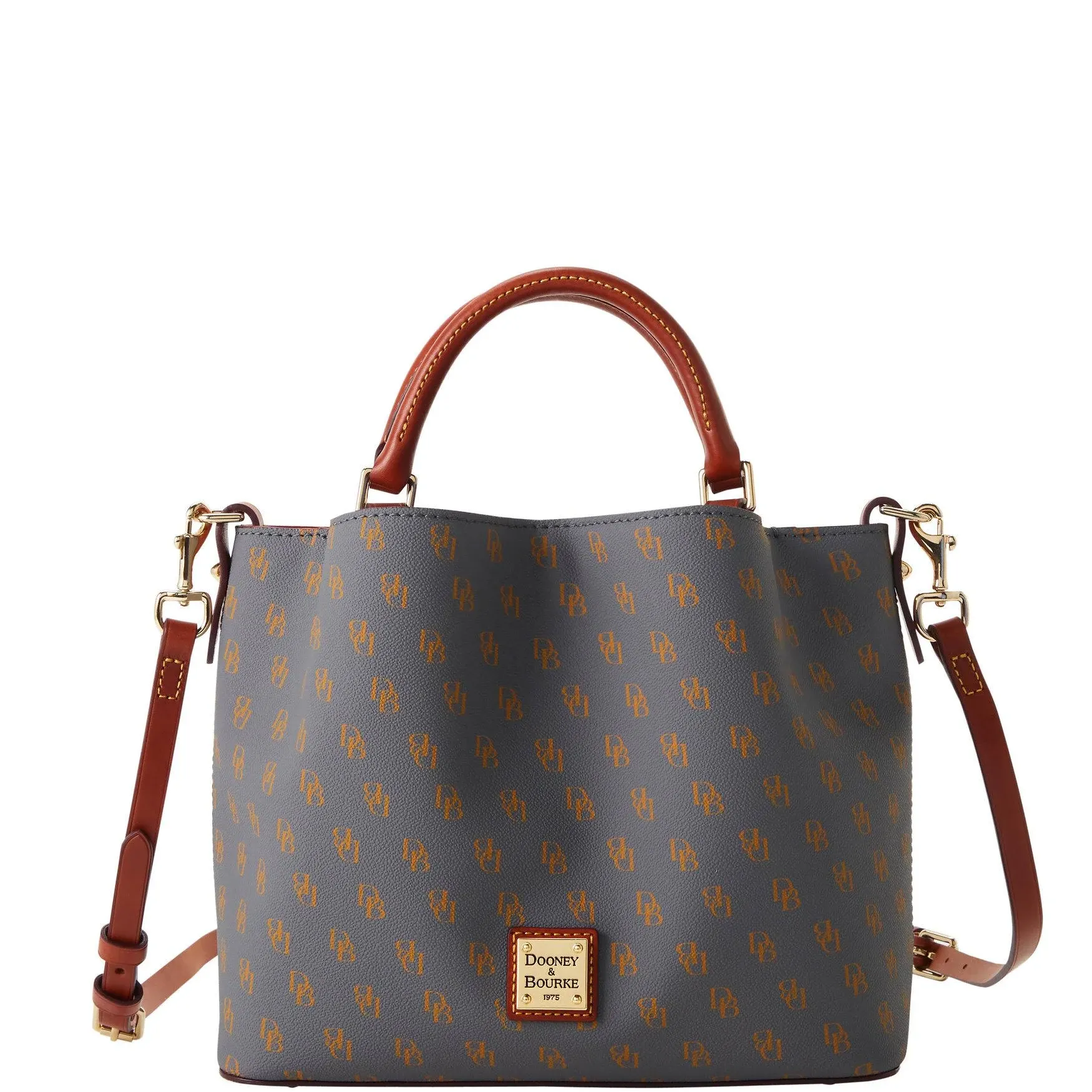 Dooney & Bourke Women's Gretta Small Brenna Satchel in Coated Cotton, with Adjustable Shoulder Strap