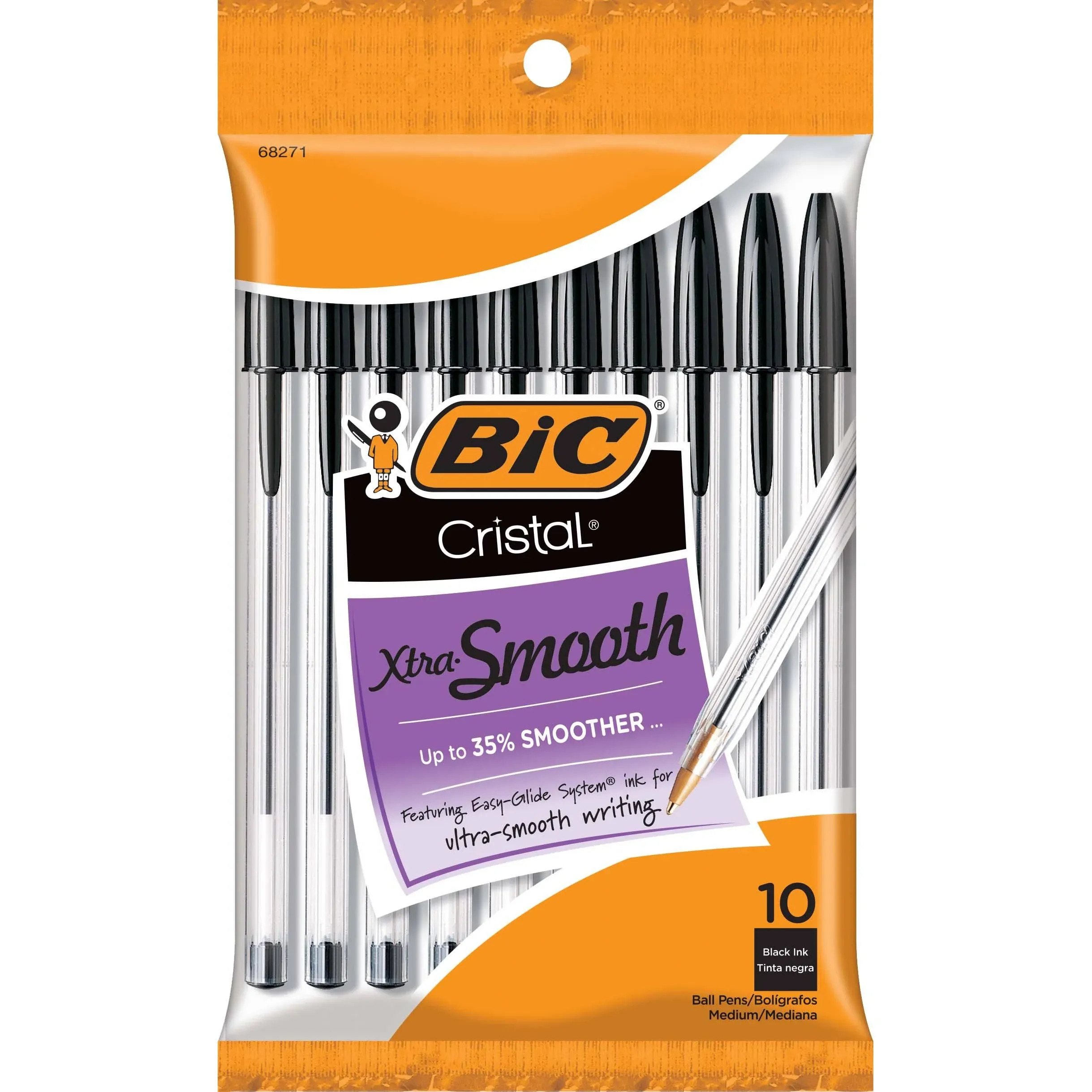 BiC Cristal Ballpoint Pen, Black - 10 pack