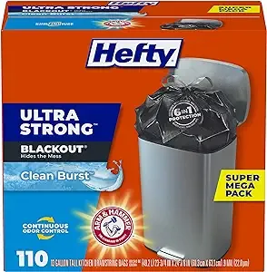 Hefty Ultra Strong Blackout Tall-Kitchen Drawstring Bags