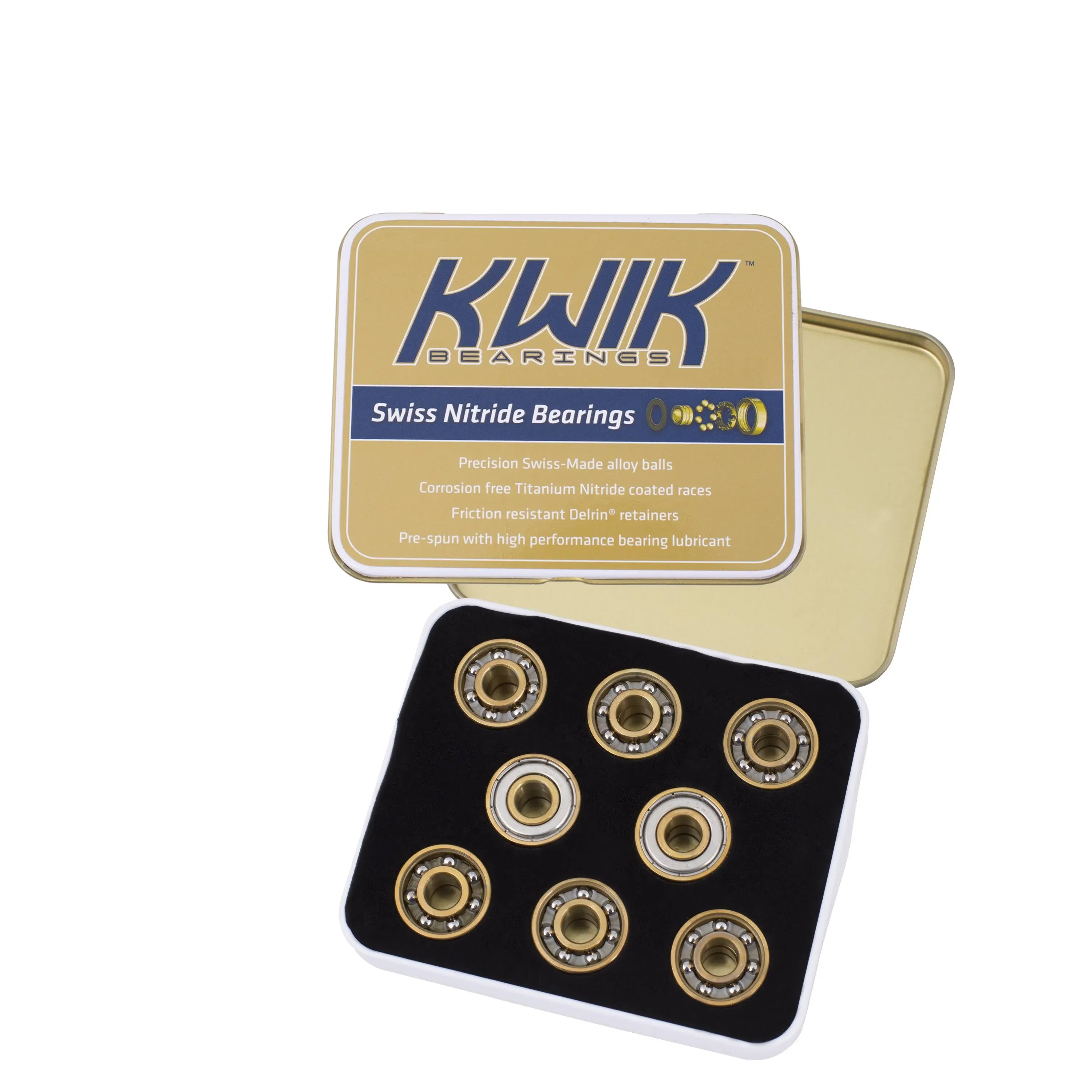 KwiK Swiss Nitride Bearings (Set of 16)