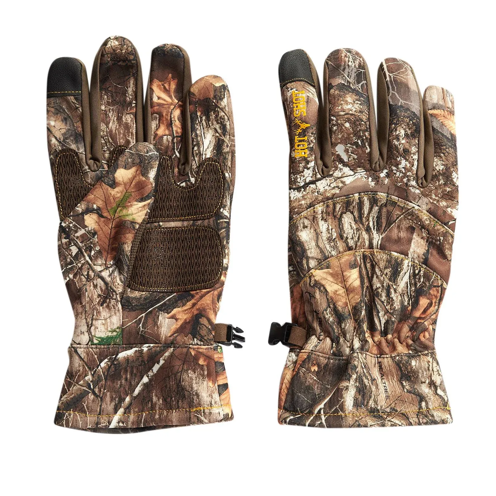 HOT SHOT Men’s Camo Swiftstrike Pro-Text Gloves – Realtree Edge Outdoor Hunting Camouflage Gear