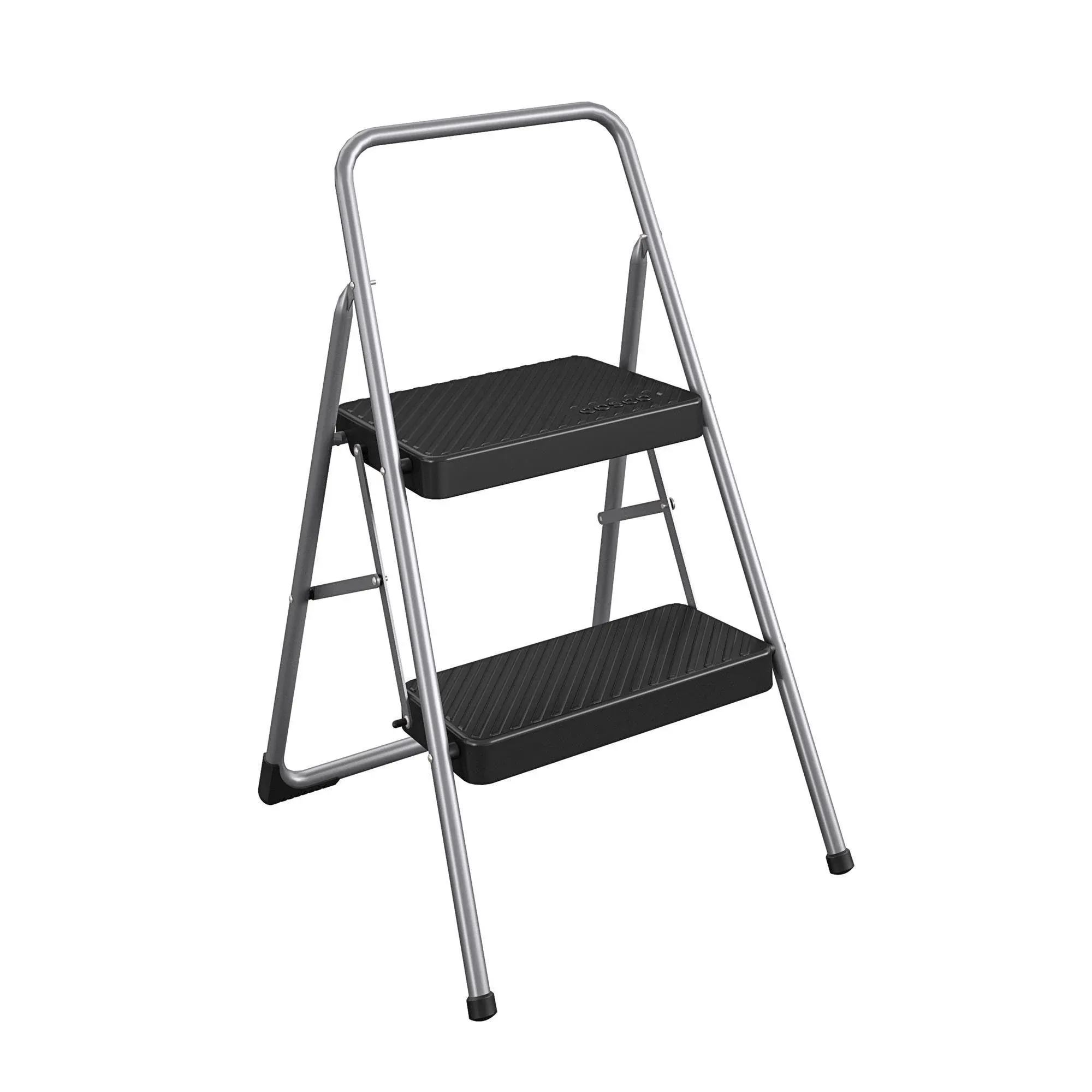 2-Step Folding Steel Step Stool, 200 Lb Capacity, 28.13" Working Height, Cool Gray - CSC11137PBL1E