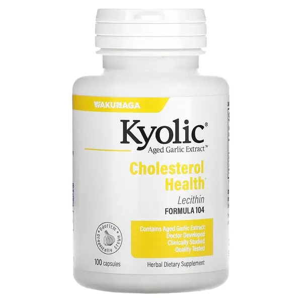 Kyolic
           Aged Garlic Extract™ Cholesterol Formula 104 -- 100 Capsules
        
        
        
        
        
          
          SKU #: 023542104418
          
            Shipping Weight:
              0.1852 lb
            
          
 