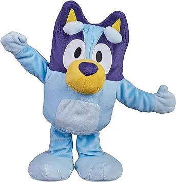 Bluey Dance and Play 14" Animated Plush | Over 55 Phrases and Songs, Multicolor