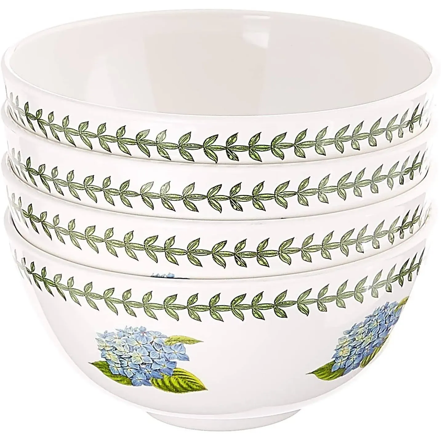 Portmeirion Botanic Garden Collection Melamine Bowls | Set of 4 White 