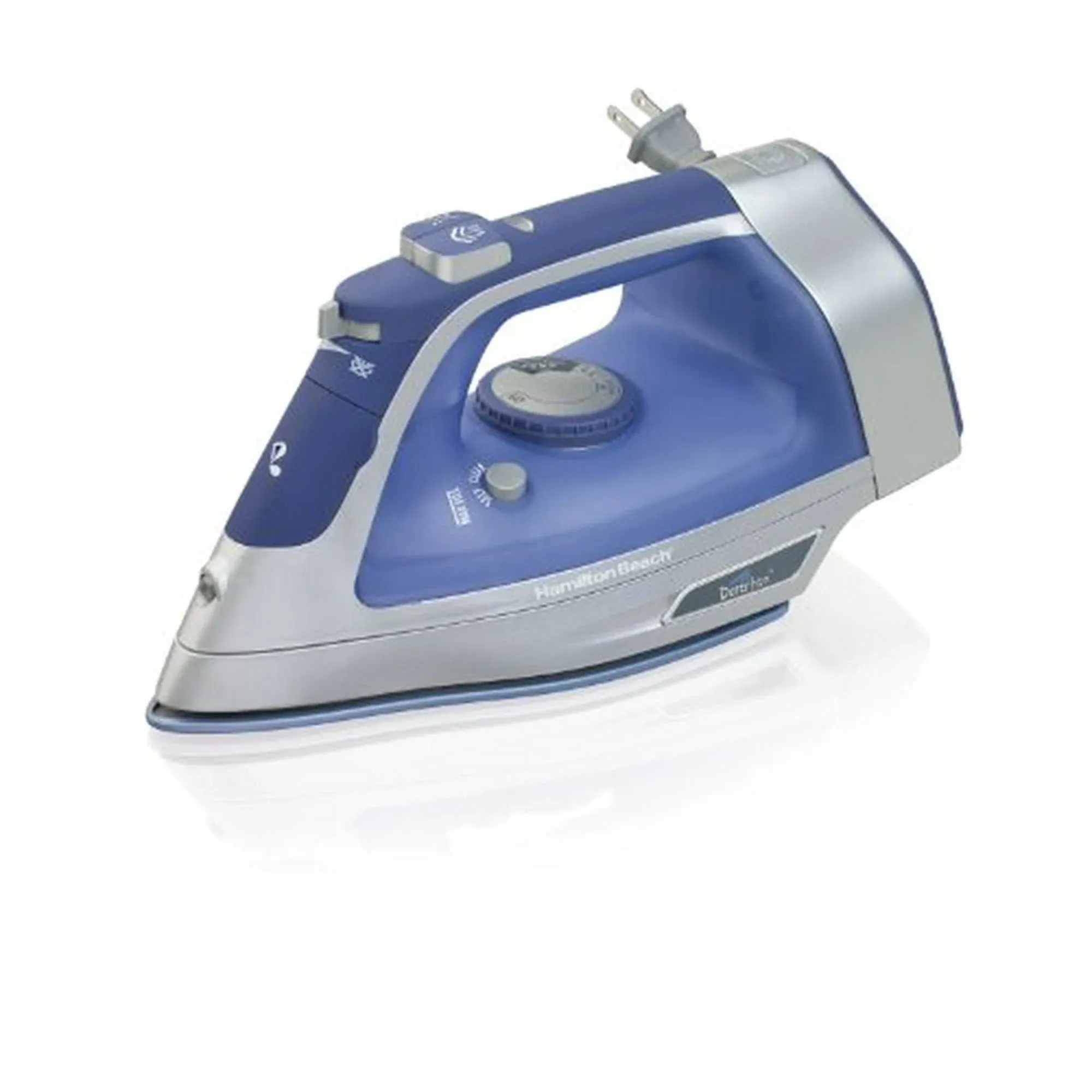 Hamilton Beach 19803 Durathon Retractable Cord Iron Blue Anti-drip VerticalSteam