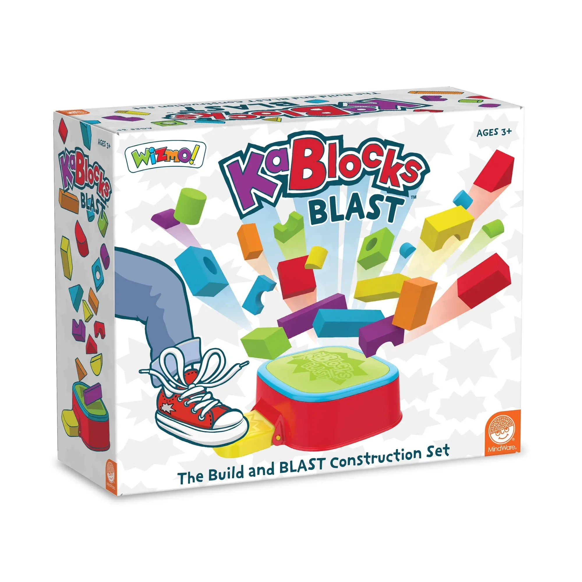 MindWare KaBlocks Blast, Includes 30 Foam Blocks, 2 Launch Blocks, Building Platform & Kaboom Launch Pad