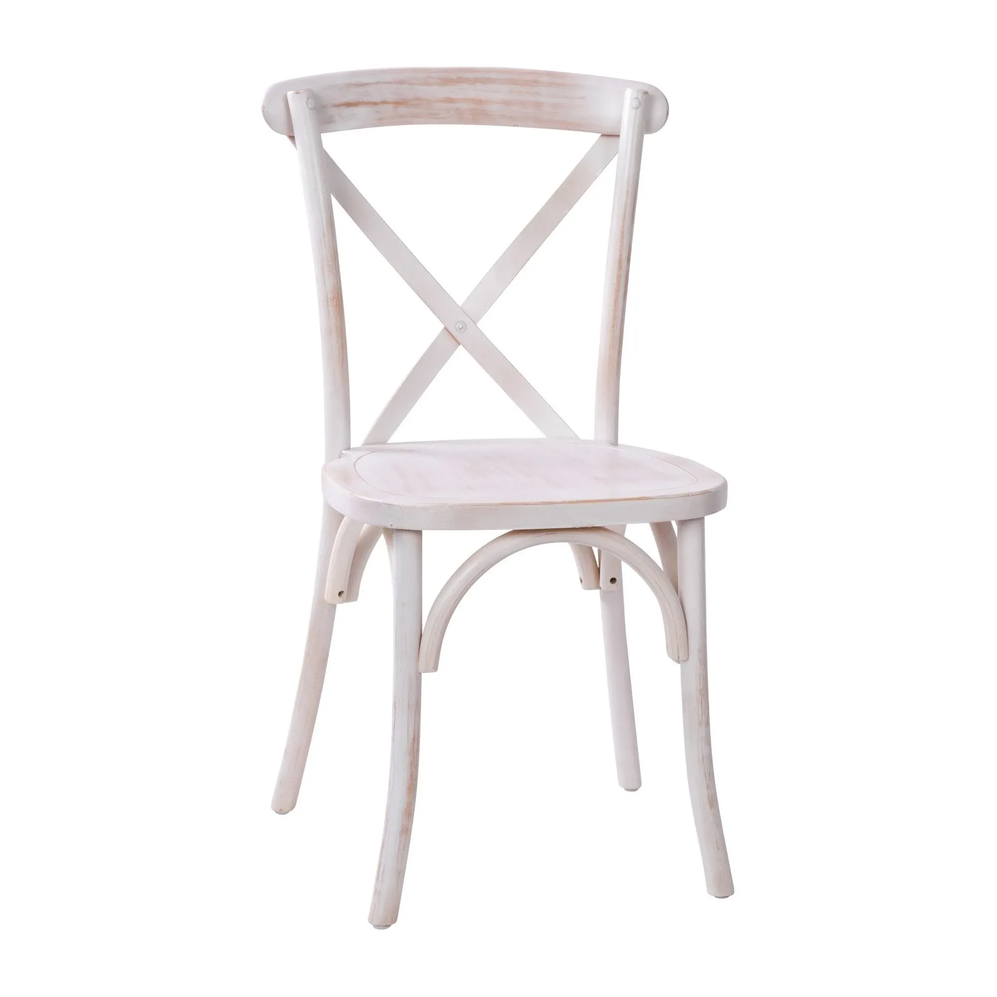 Emma + Oliver 2-Pack Lime Wash X-Back Chair