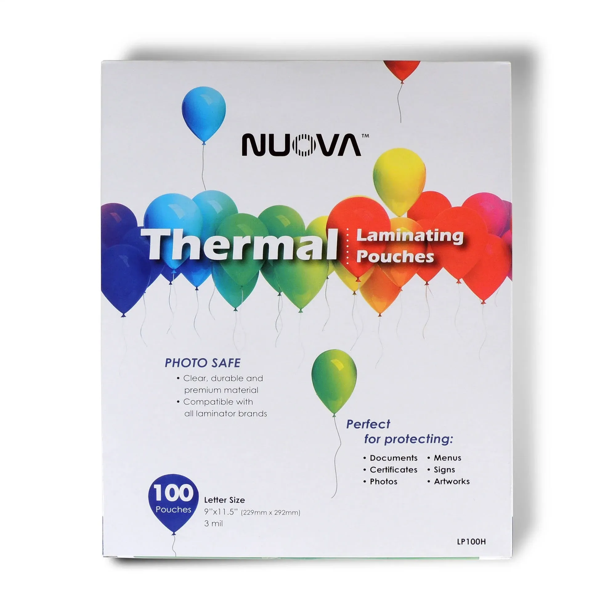 Nuova Premium Thermal Laminating Pouches 9 x 11.5 Inches Letter Size 3 Mil 100-Pack