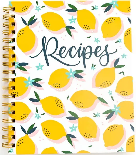 Pretty Simple Books Recipe Book to Write in Your Own Recipes: Beautiful Blank Gold Spiral Cookbook