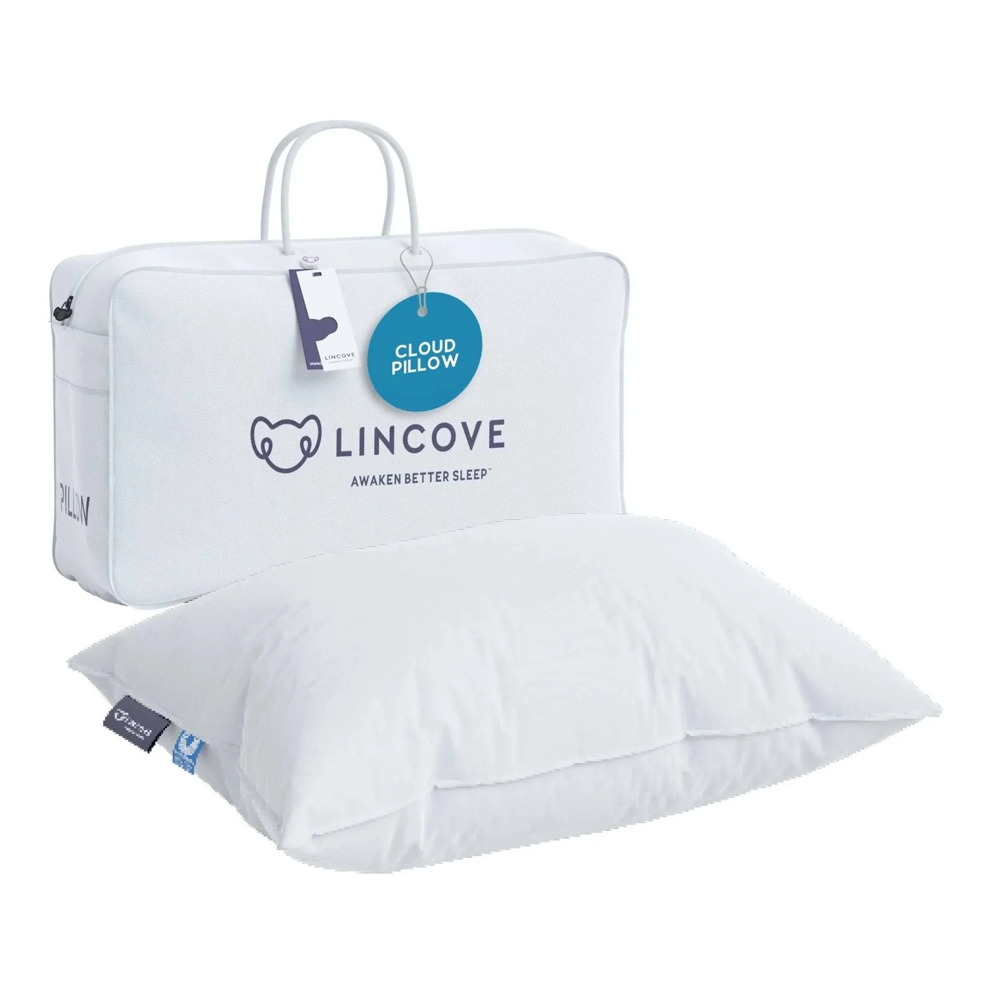 Lincove Cloud Canadian White Down Luxury Pillow Comfortable Pillows for Sleeping ...