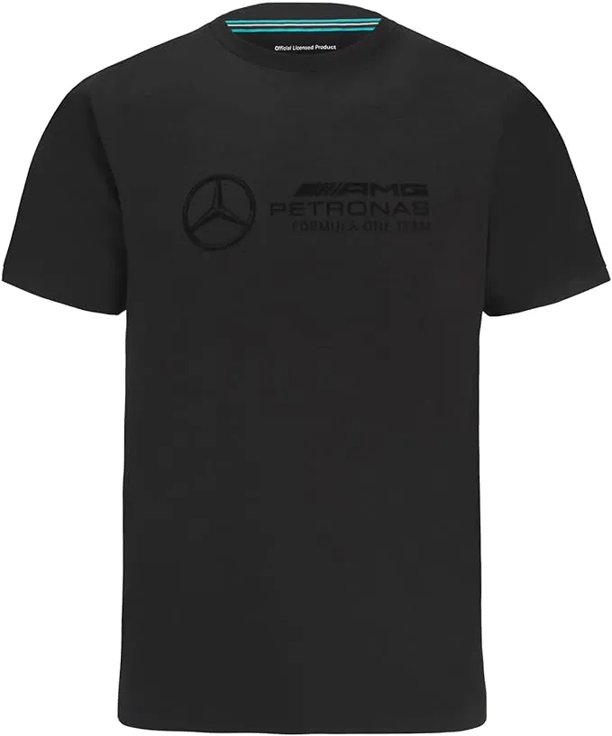 Mercedes AMG Petronas F1 unisex Stealth Large Logo Black T-Shirt S