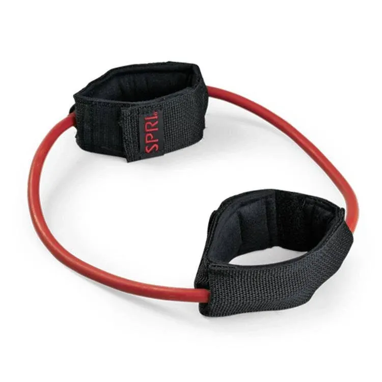 SPRI Xercuff Leg Resistance Band Exercise Cord with Non-Slip Padded Ankle Cuffs,