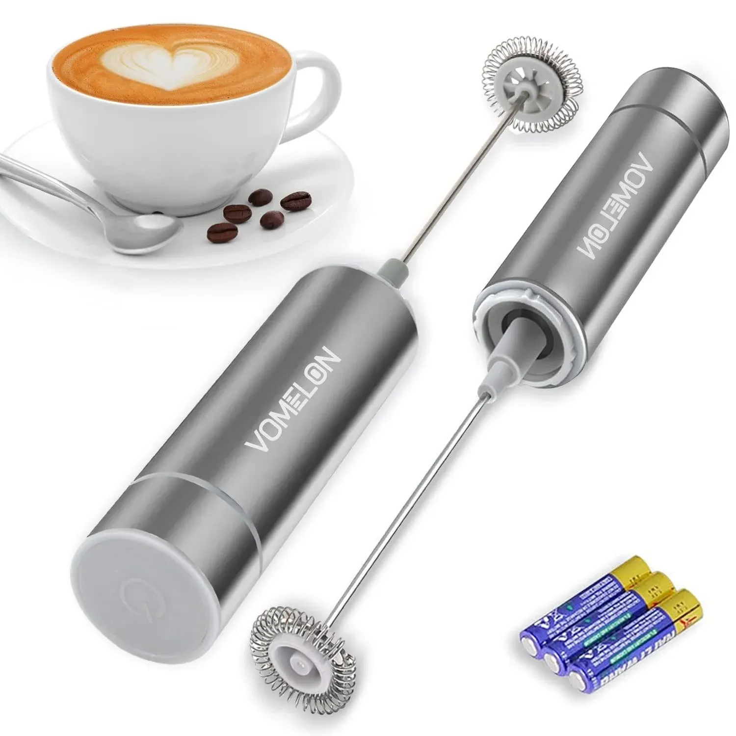 Milk Frother Handheld Battery Operated Frother for CoffeePortable Drink Mixer...