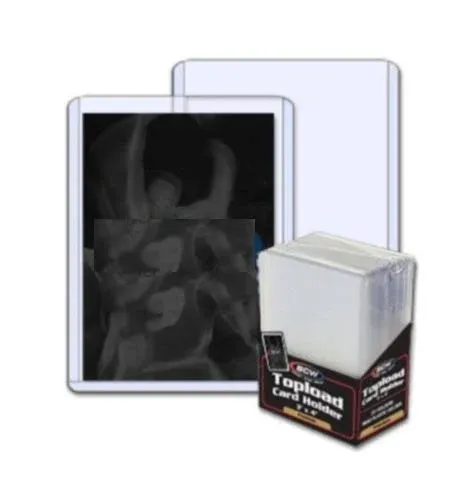 BCW 3x4 Topload Card Holder - Standard - 25ct | Rigid PVC Trading Card Protection for Baseball Cards, Football Cards, and Trading Cards Like Pokémon and MTG | Holds Cards Up to 20pts