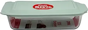 Pyrex CORINGWARE-PYREX DEEP 9"X13"BKR W/LID, Plain