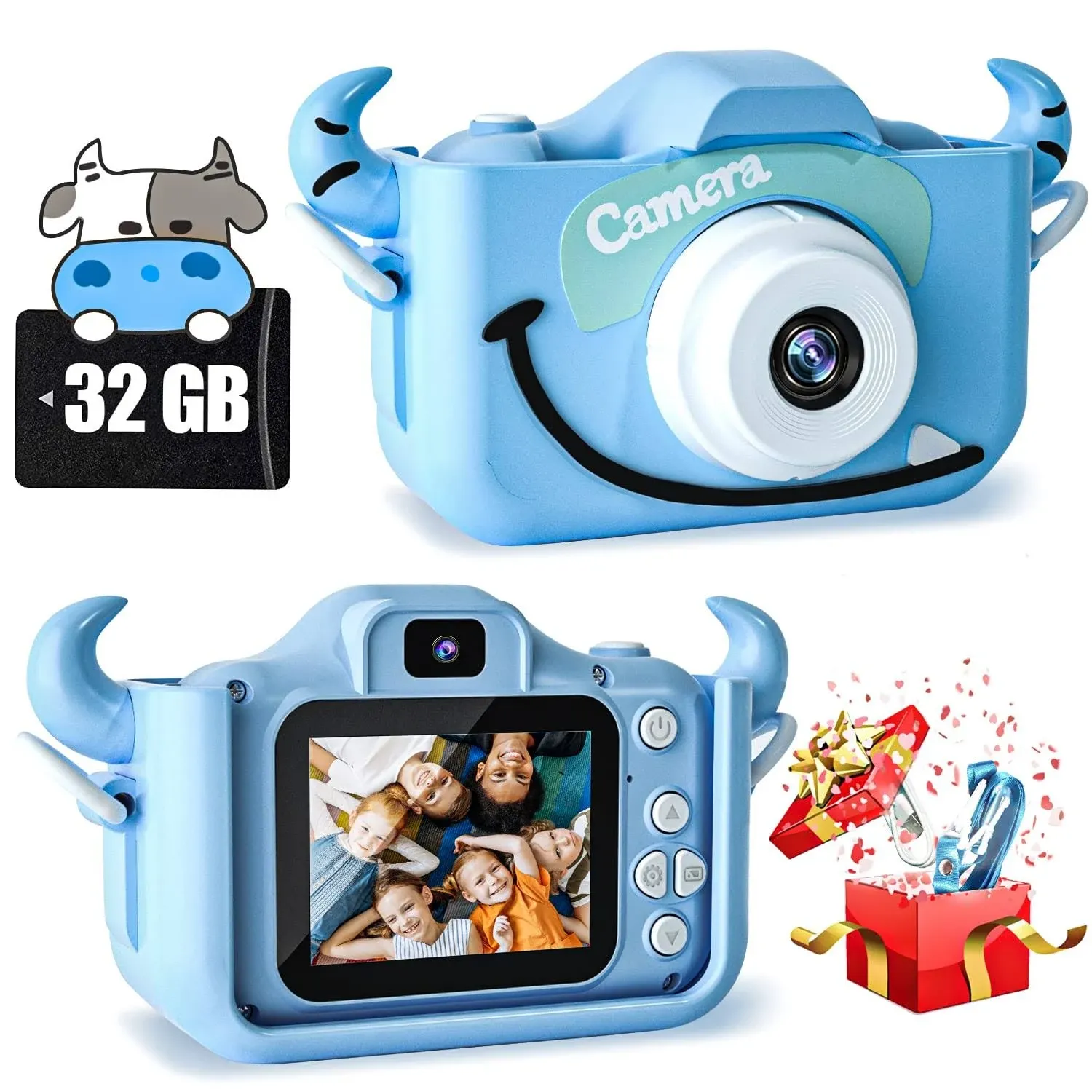 CIMELR Kids Camera Toys for 3 4 5 6 7 8 9 10 11 12 Years Old Boys/Girls, Kids Digital Camera for Toddler with Video, Birthday Festival for Kids, Selfi