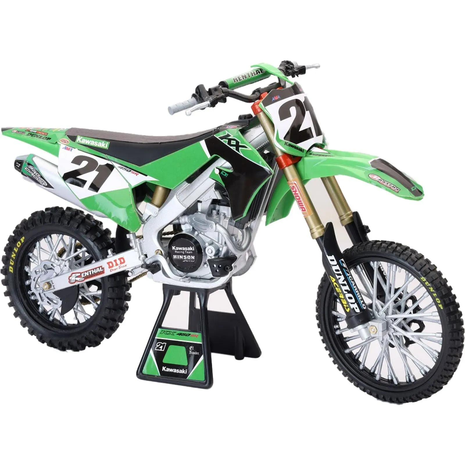 1:6 Scale Kawasaki Factory Team KX450F Jason Anderson #21 - New-Ray